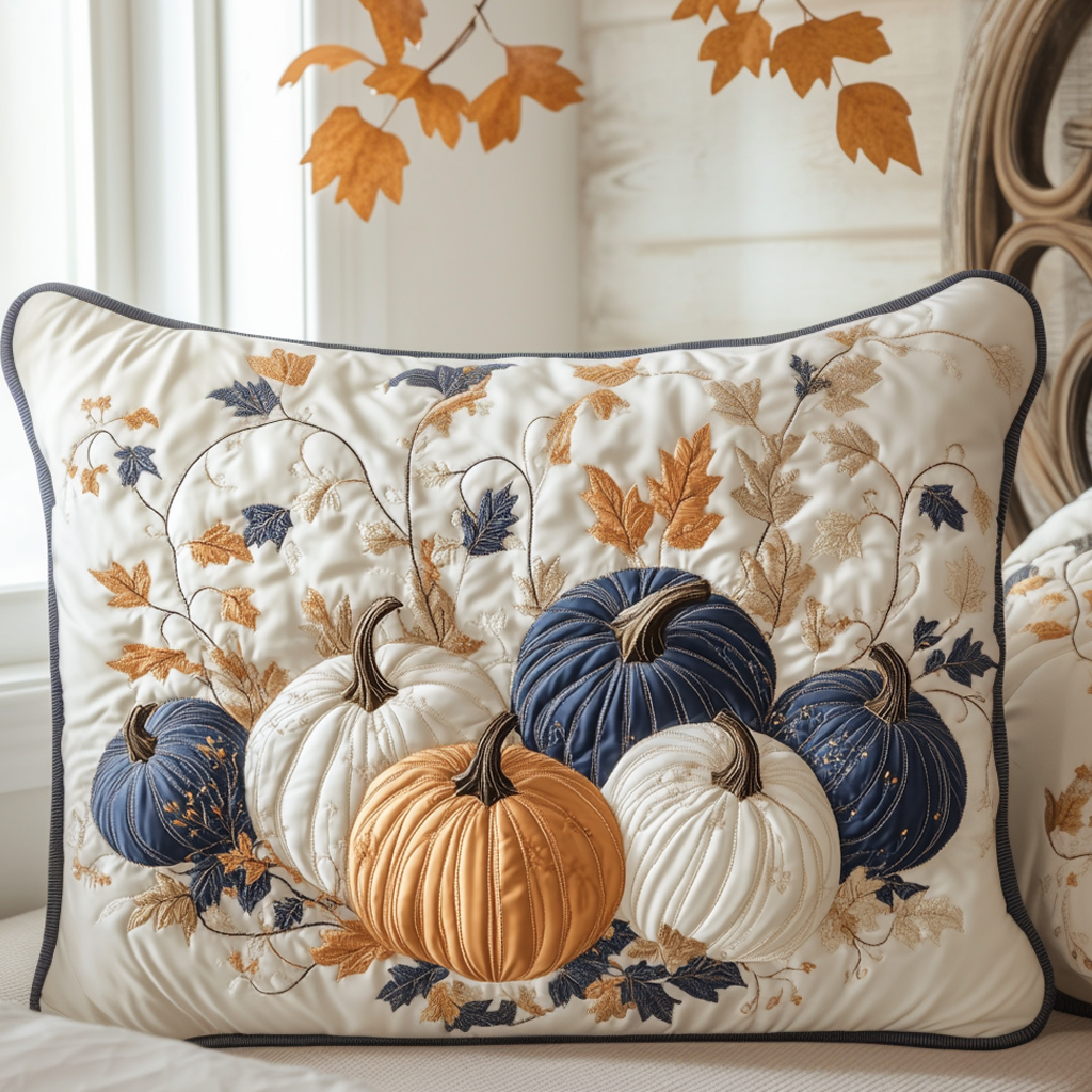 Taie d'oreiller matelassée Lueur Dorée d'Automne