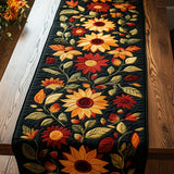 Gesteppter Tischläufer - Herbstsonnenblumen