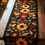 Chemin de table matelassé Tournesol d'Automne – vue 2