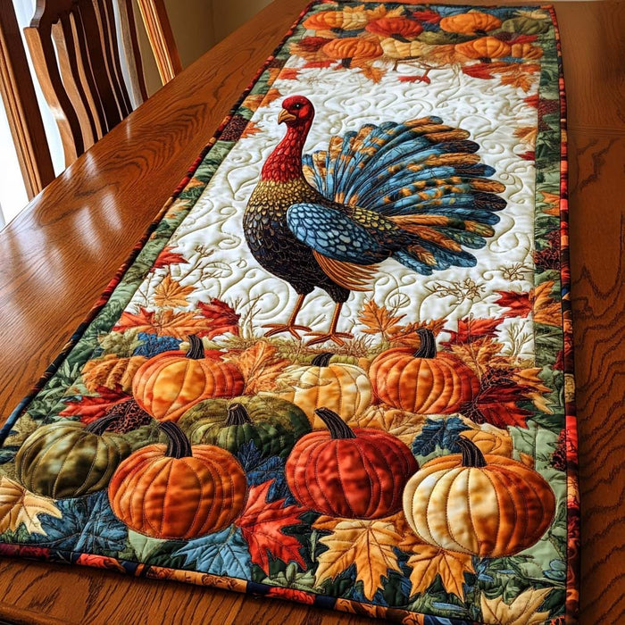 Chemin de table matelassé Festin d'Automne