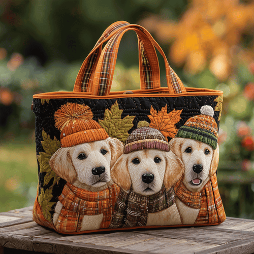 Sac cabas golden retriever matelassé