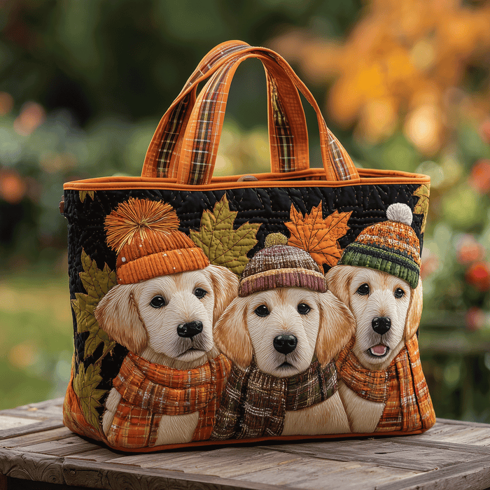 Sac cabas golden retriever matelassé