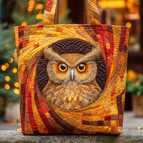 Sac cabas hibou matelassé