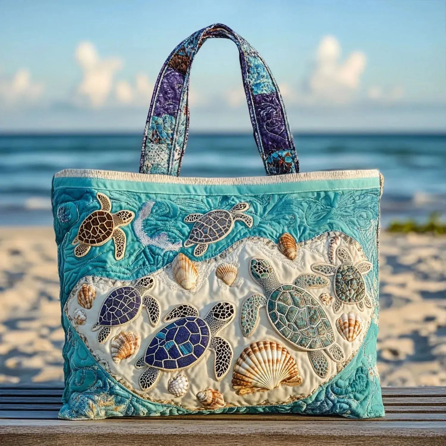 Sac à main matelassé amour de tortues, brodé main – Mathilde Montreux