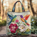 Sac à main matelassé colibri et fleurs blanches, brodé main – Mathilde Montreux