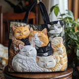 Sac à main matelassé chatons endormis, brodé main – Mathilde Montreux