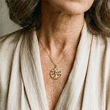 Collier arbre de vie avec zircones en or