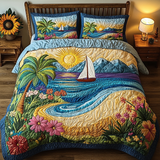 Ensemble de lit matelassé 3 pièces - Océan