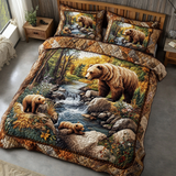 Ensemble de lit matelassé 3 pièces - Refuge de l'Ours