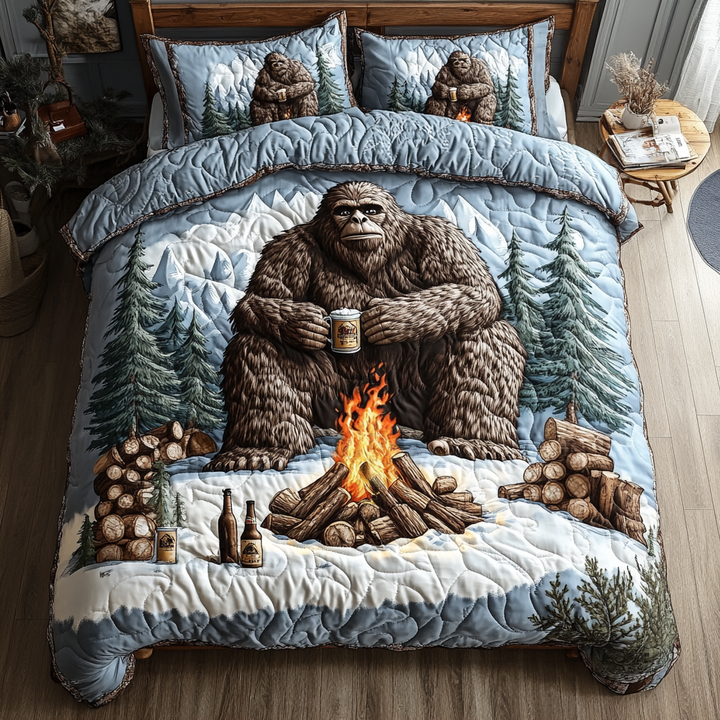 Ensemble de lit matelassé 3 pièces - Forêt