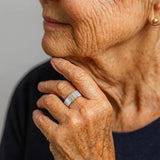 Bague bohème aux fils dorés