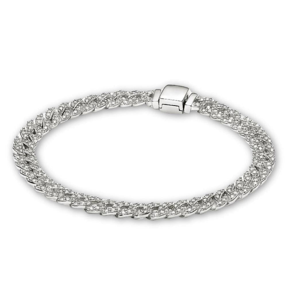 Large bracelet maille gourmette doré