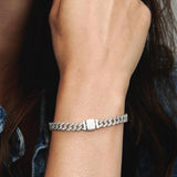 Large bracelet maille gourmette doré