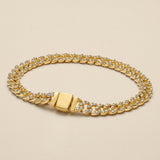 Large bracelet maille gourmette doré
