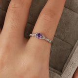 Bague Brigitte avec améthyste