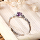 Bague Brigitte avec améthyste