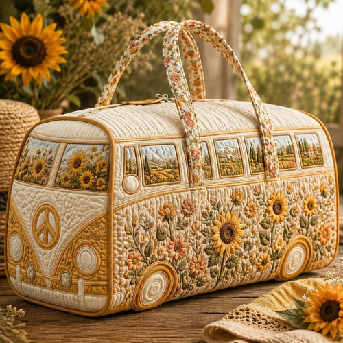 Sac de voyage matelassé Van et Tournesols