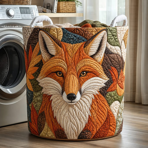 Panier à linge matelassé Renard d'Automne