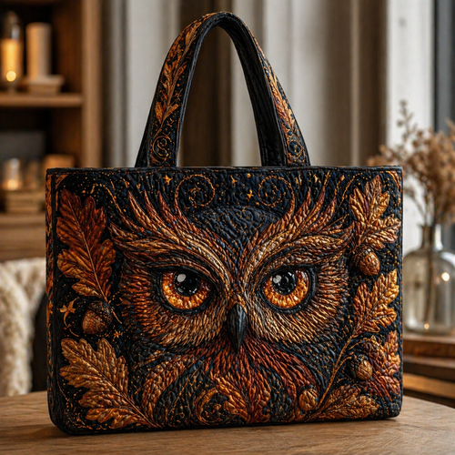 Sac cabas hibou matelassé