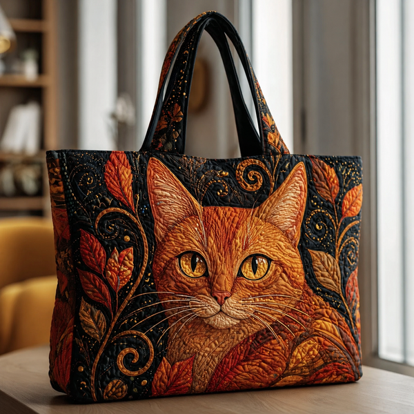 Sac cabas chat matelassé