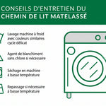 Chemin de lit matelassé Allée d'Érables Ambrés – vue 3