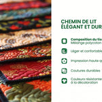 Chemin de lit matelassé Allée d'Érables Ambrés – vue 4