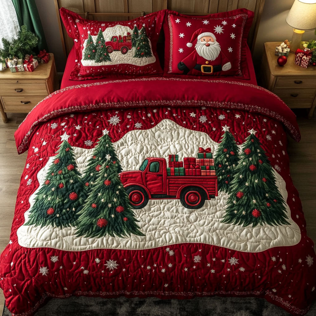 Ensemble de lit matelassé 3 pièces - Noël