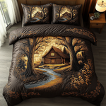 Ensemble de lit matelassé 3 pièces - Log Cabin Classique