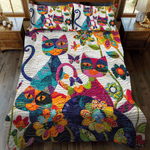 Ensemble de lit matelassé 3 pièces - Chat