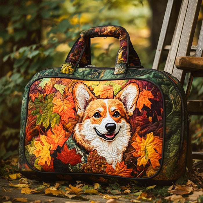 Sac de voyage matelassé Corgi Douillet d'Automne