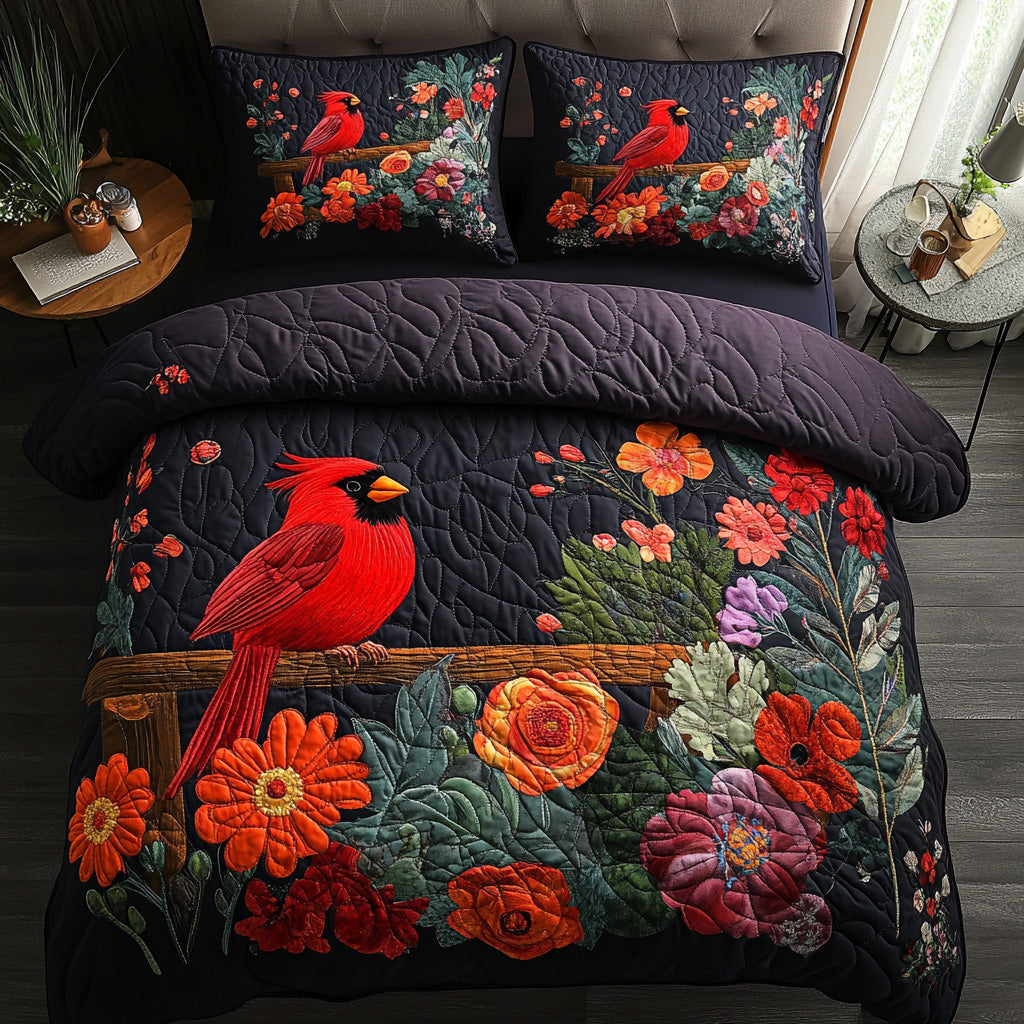 Ensemble de lit matelassé 3 pièces - Cardinal