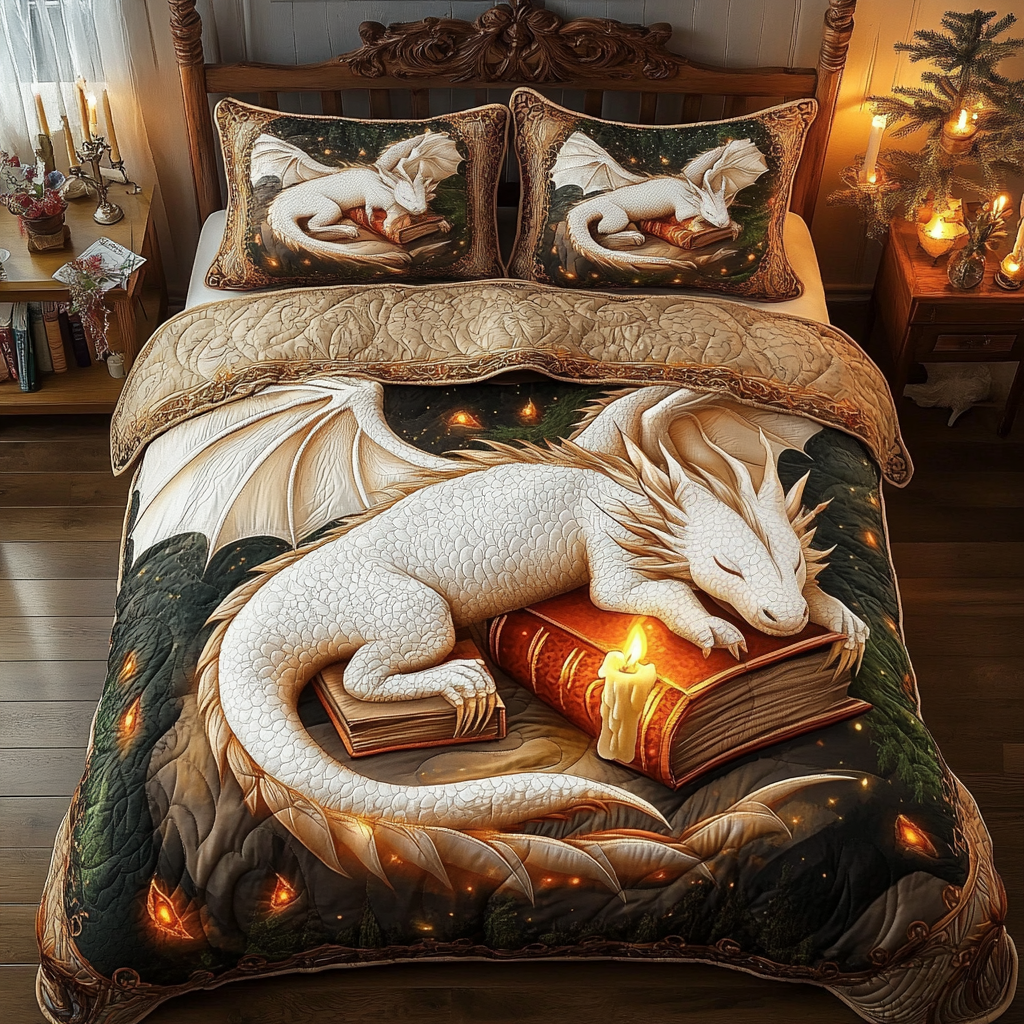 Ensemble de lit matelassé 3 pièces - Dragon