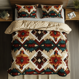 Ensemble de lit matelassé 3 pièces - Motif Amérindien