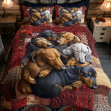 Ensemble de lit matelassé 3 pièces - Teckel Adorable