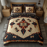 Ensemble de lit matelassé 3 pièces - Motif Amérindien