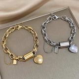 Bracelet large en or