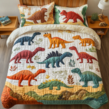Ensemble de lit matelassé 3 pièces - Safari des Dinosaures