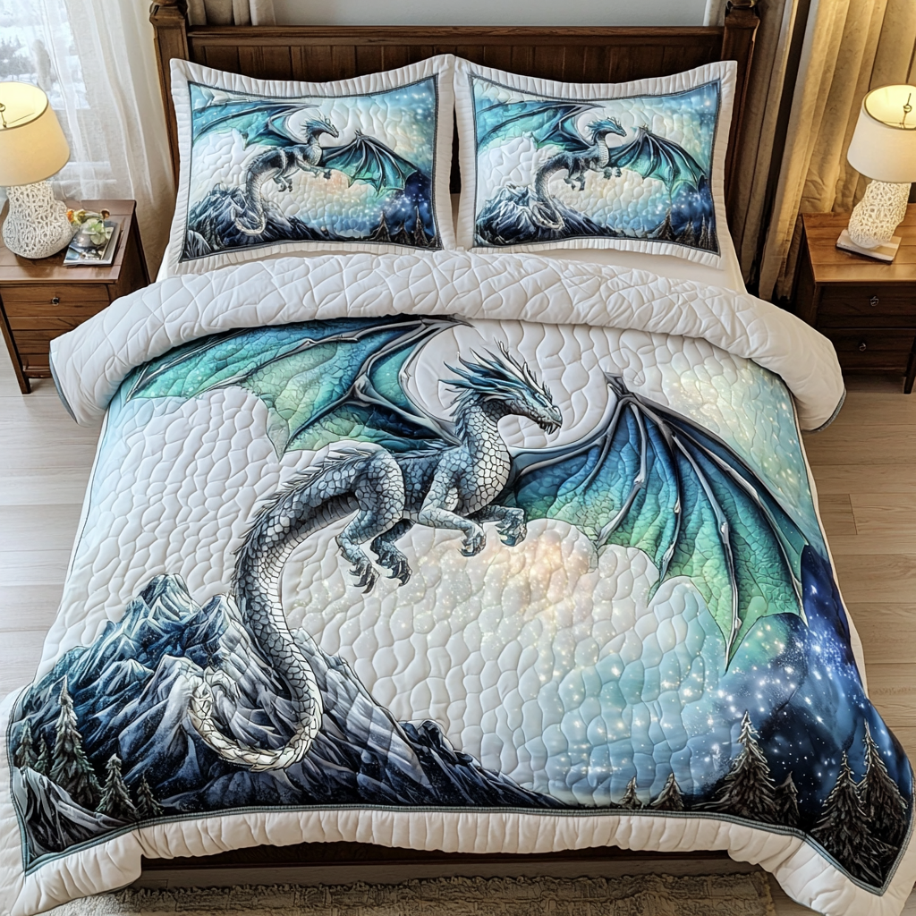 Ensemble de lit matelassé 3 pièces - Dragon