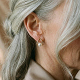 Boucles d'oreilles triangulaires avec perles