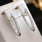 Boucles d'oreilles élégantes zircones en or