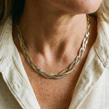 Collier élégant en or et or blanc