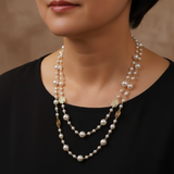 Collier doré élégant à petite perle