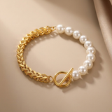 Bracelet élégant avec marguerites en or