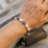 Bracelet élégant marguerites océan