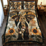 Ensemble de lit matelassé 3 pièces - Éléphant