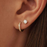 Ensemble de boucles d'oreilles « Dara » avec pierres | Or