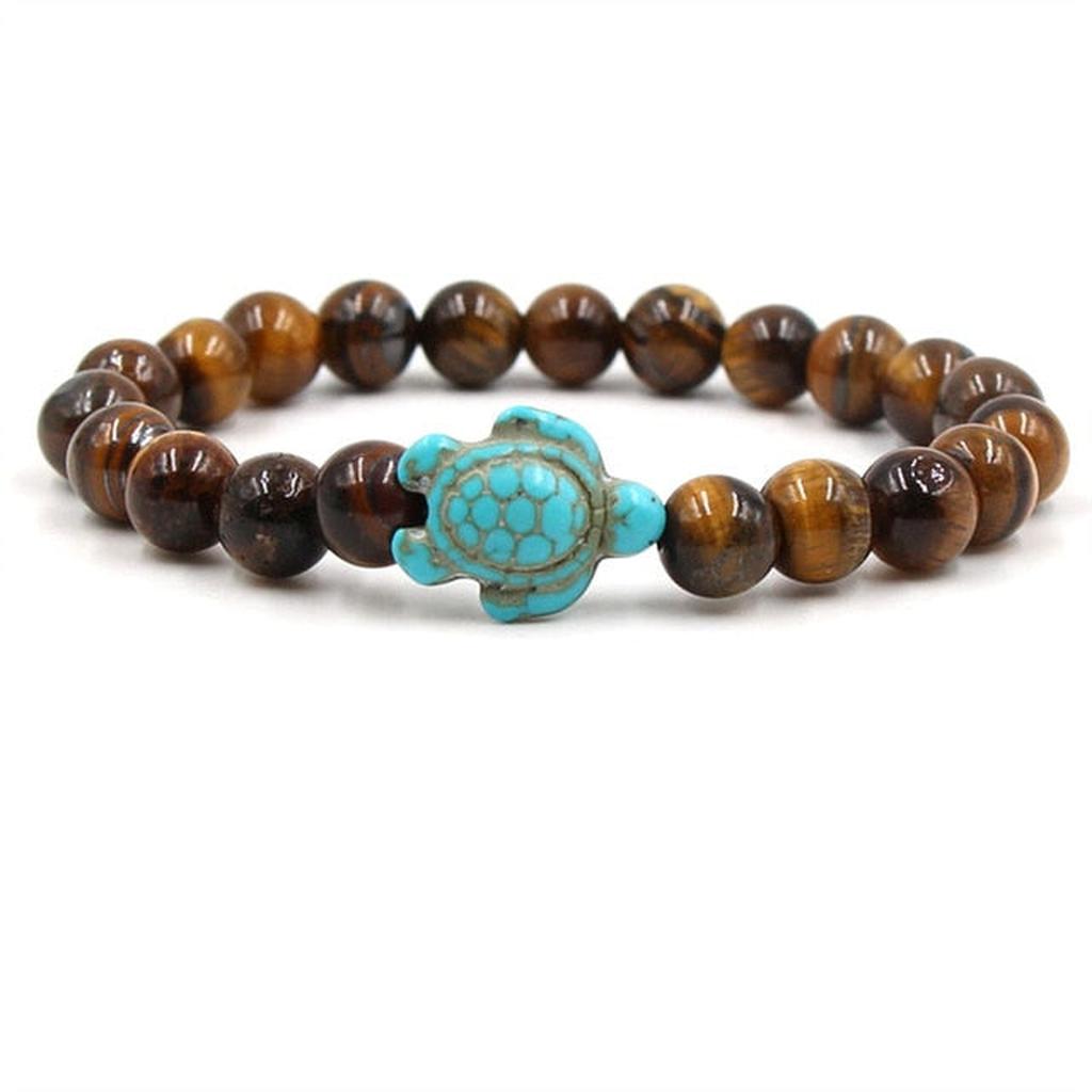 Bracelets en pierres naturelles motif tortue