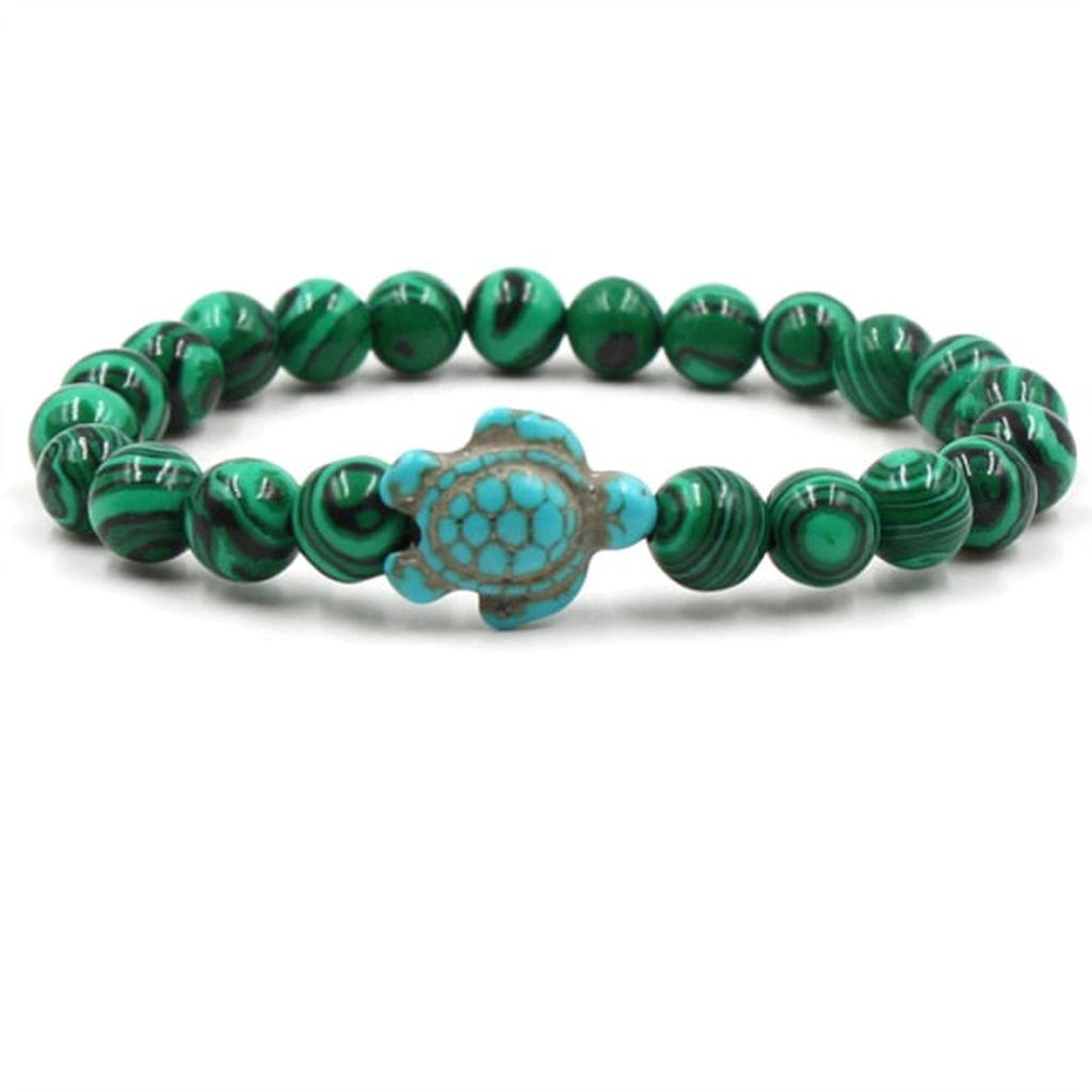 Bracelets en pierres naturelles motif tortue