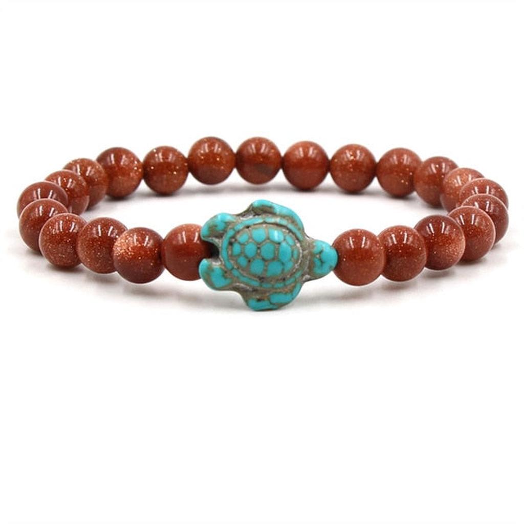Bracelets en pierres naturelles motif tortue
