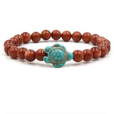 Bracelets en pierres naturelles motif tortue